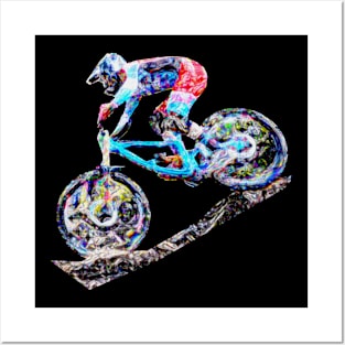 mtb downhill Posters and Art